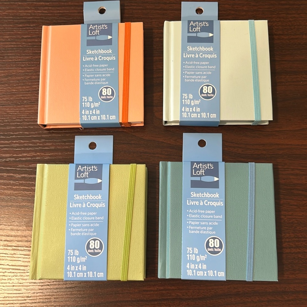 Mini sketchbooks.